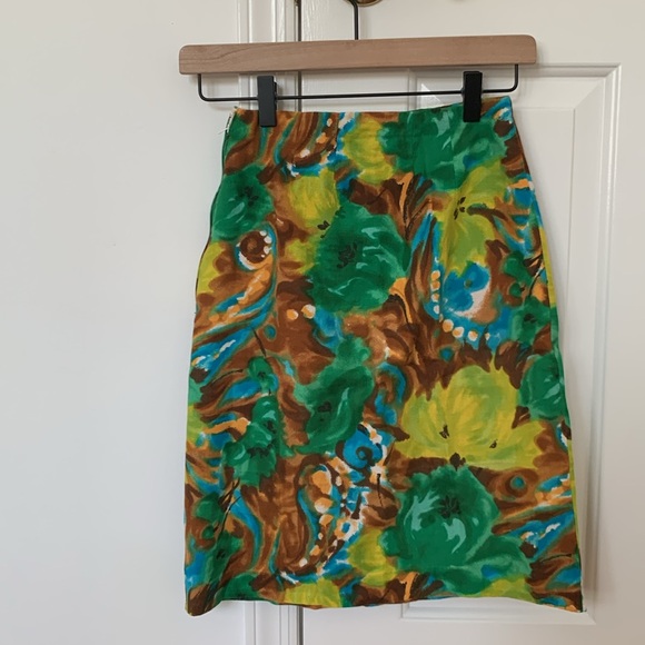 VTG Handmade 2 piece outfit XS XXS colorful AOP - Picture 6 of 10